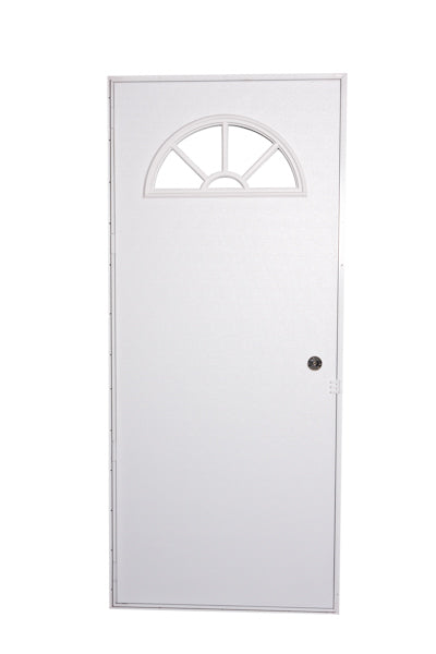 34X76 LH FAN WINDOW WHITE/WHITE CORE WHITE FRAME