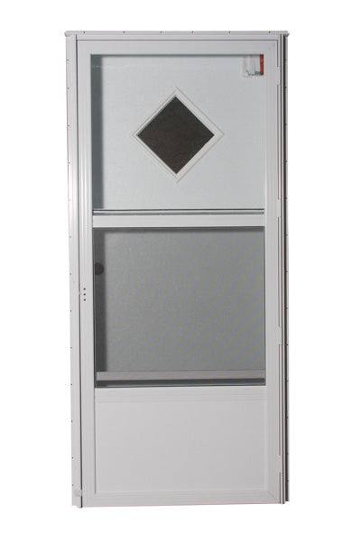 32X76 RH DIAMOND WINDOW WHITE/WHITE CORE 4IN JAMB WHITE STANDARD STORM