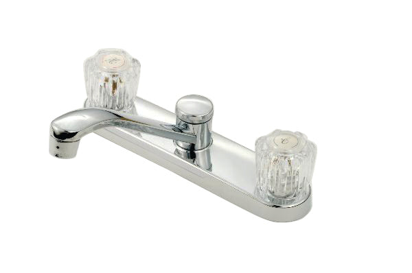 8" KITCHEN FAUCET WITH DOWN SPOUT AND CRYSTAL HANDLES