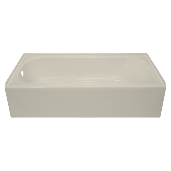 27x54 ACRYLIC TUB CENTER DRAIN - BISCUIT