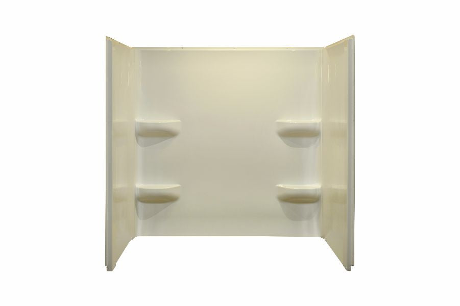 54x42x59 ACRYLIC WALL SURROUND - BISCUIT