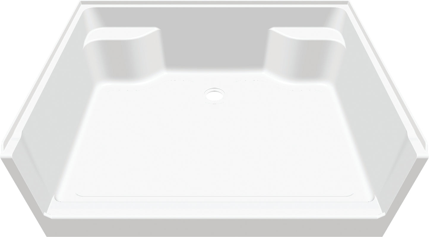 54x42 ACRYLIC SHOWER PAN - BISCUIT *SHOWN IN WHITE