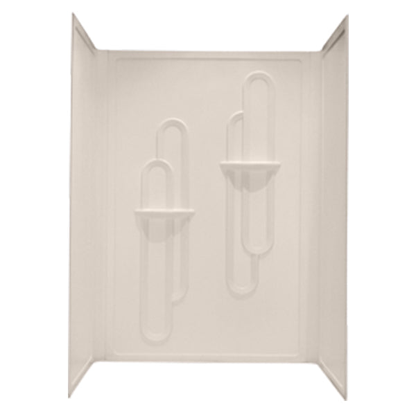 32" 1-PIECE PLASTIC SHOWER SURROUND - ALMOND