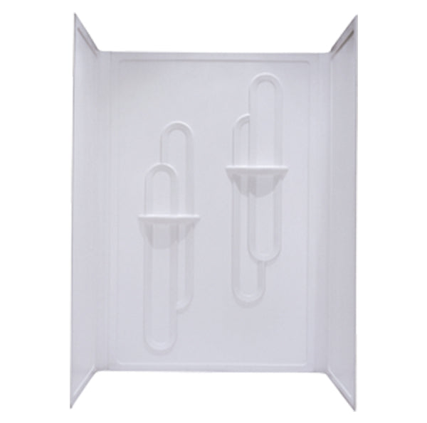 32" 1-PIECE PLASTIC SHOWER SURROUND - WHITE