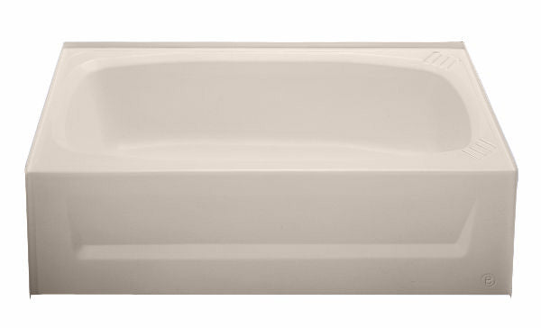 27x54 PLASTIC BOXED TUB CENTER DRAIN - ALMOND